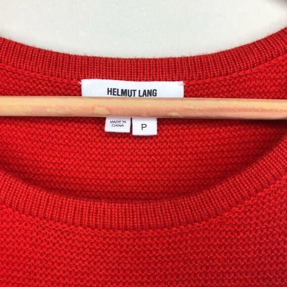 Helmut Lang Sz S Red Wool Knit Sweater - Picture 3 of 7